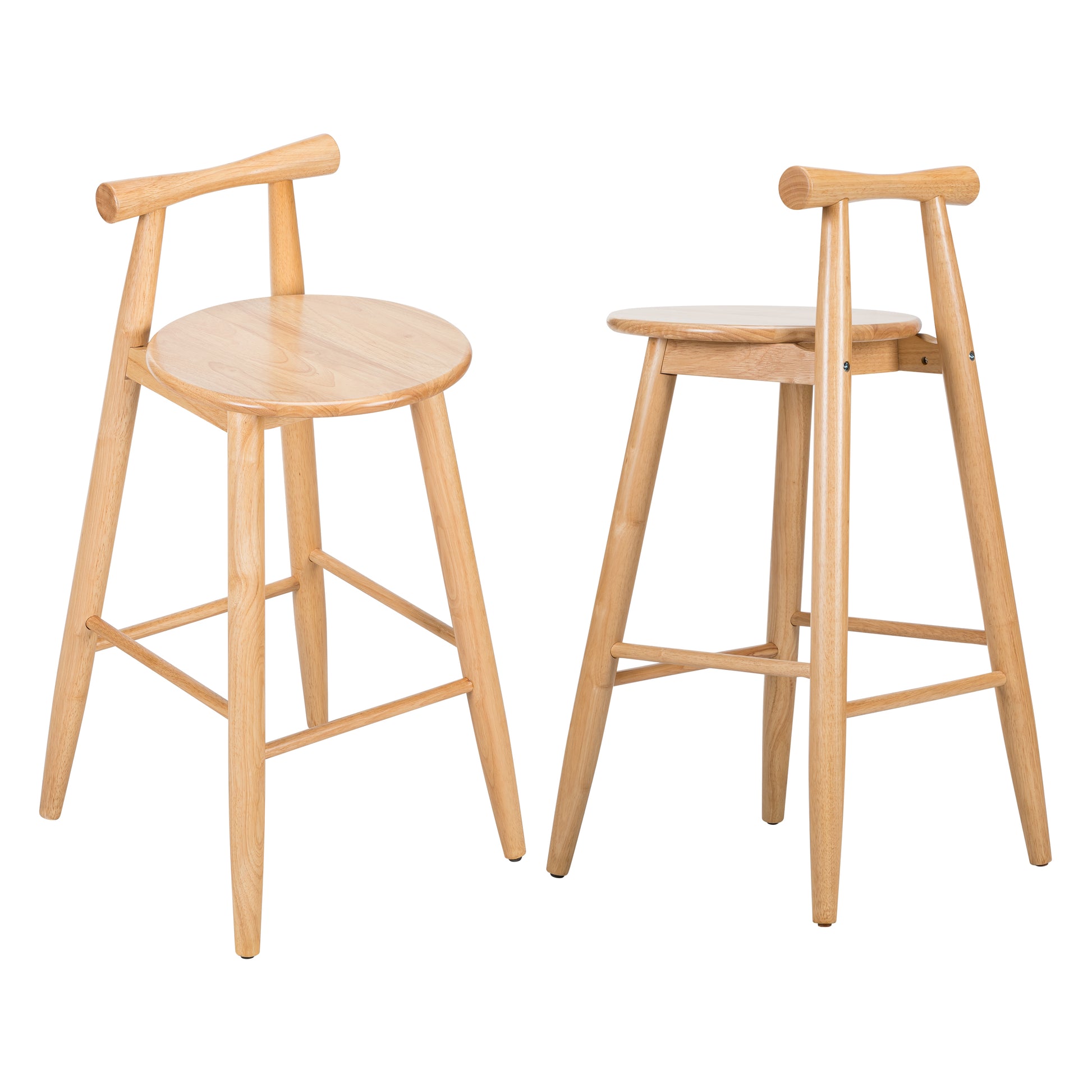 Grove Indoor Rubberwood Barstool, Natural Finished, Set of 2 image 4