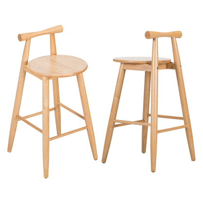 Grove Indoor Rubberwood Barstool, Natural Finished, Set of 2 image 4