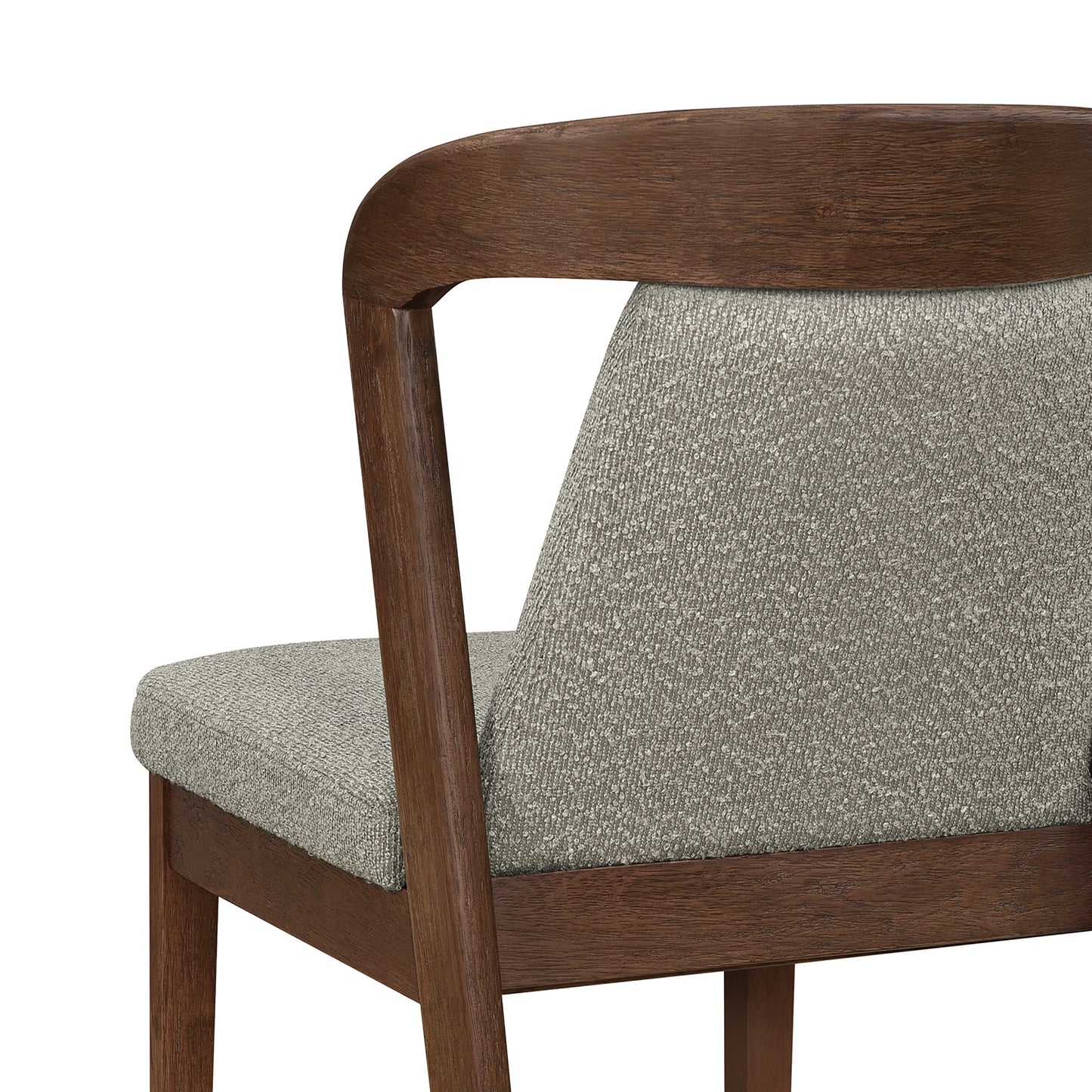 Upholstered Backrest Armless Dining Chairs (Walnut+Light Brown) image 11