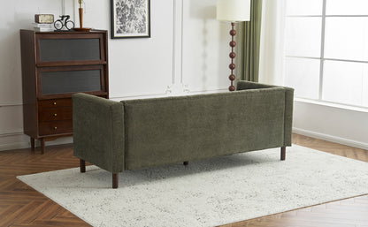 78" Upholstered Sofa Modern 3-seater Sofa Couch with Tufted Design for Living Room,Dark Green image 4