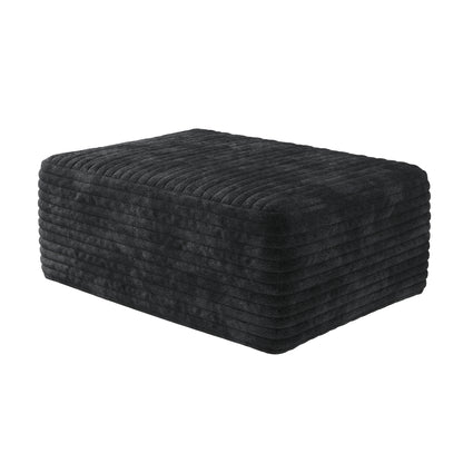 Sofa ottoman,No Assembly Required,Black(Plush Corduroy Fabric) image 5