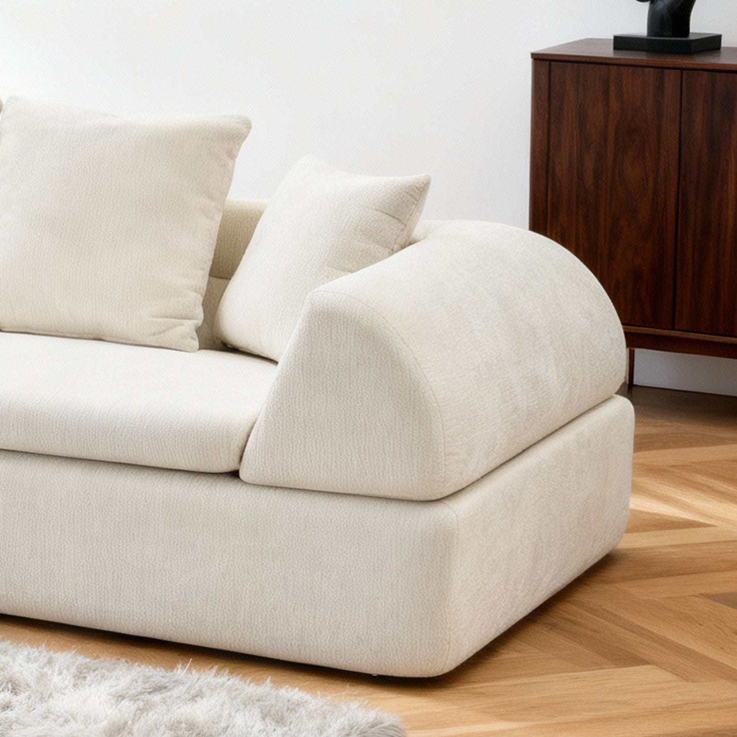 Cloud Modular Sectional Sofa - Shape Boneless Couch & Deep Fluffy Seat, No Assembly Required for Living Room Bedroom image 8