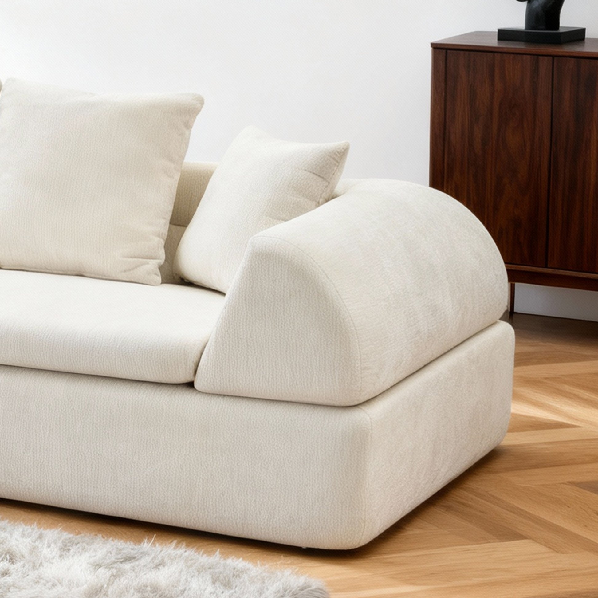 Cloud Modular Sectional Sofa - Shape Boneless Couch & Deep Fluffy Seat, No Assembly Required for Living Room Bedroom image 8