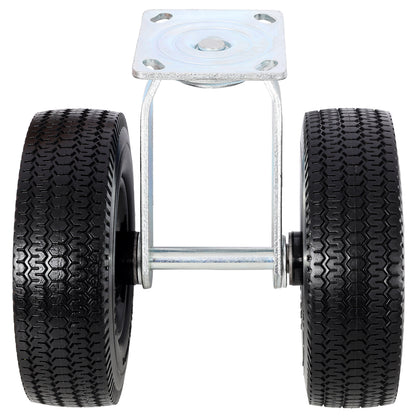 8 in Dual Flat Free Wheels Swivel Caster, 660LBS LOAD CAPACITY image 3