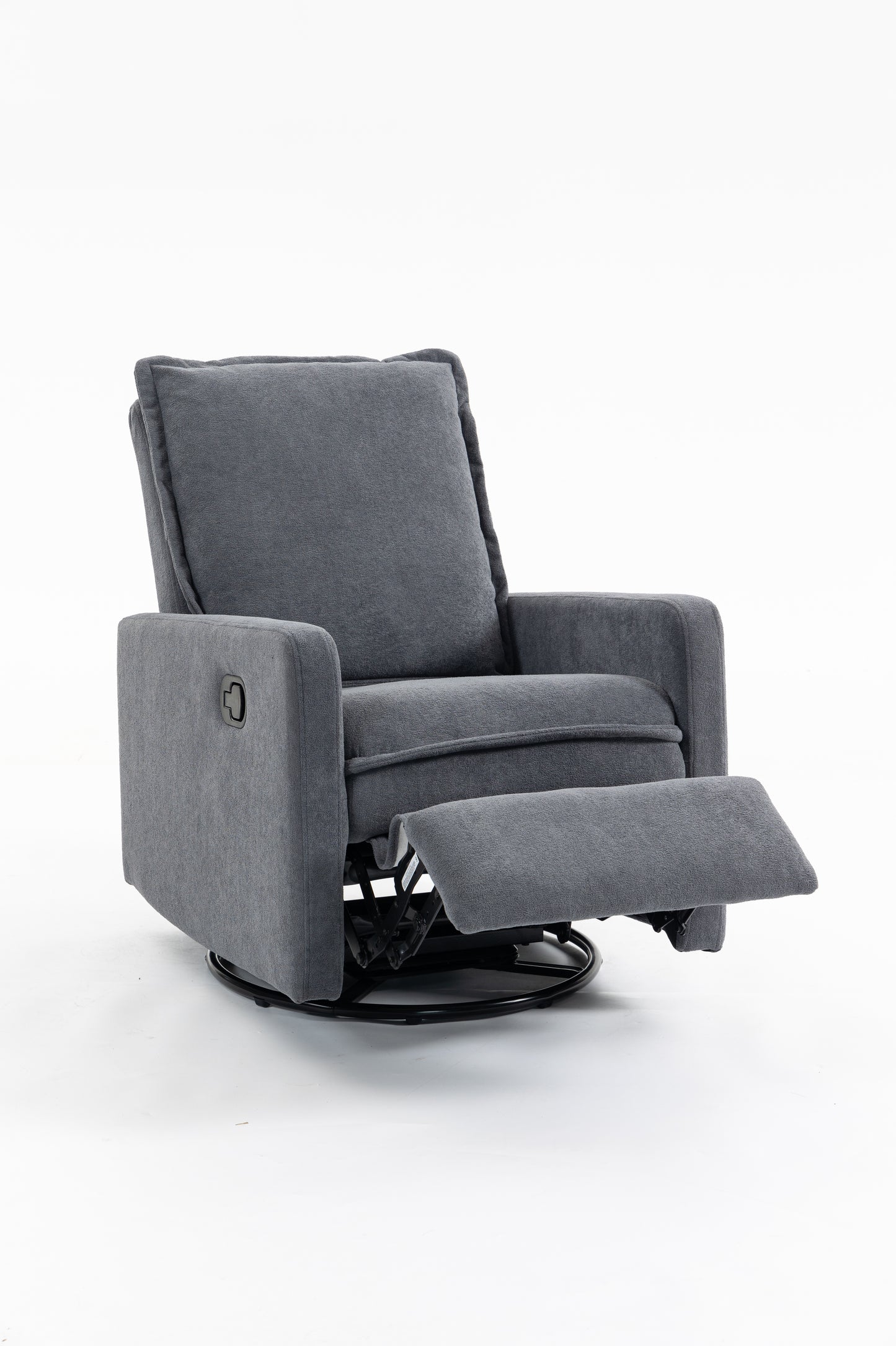 Short plush manual button armchair sofa image 3