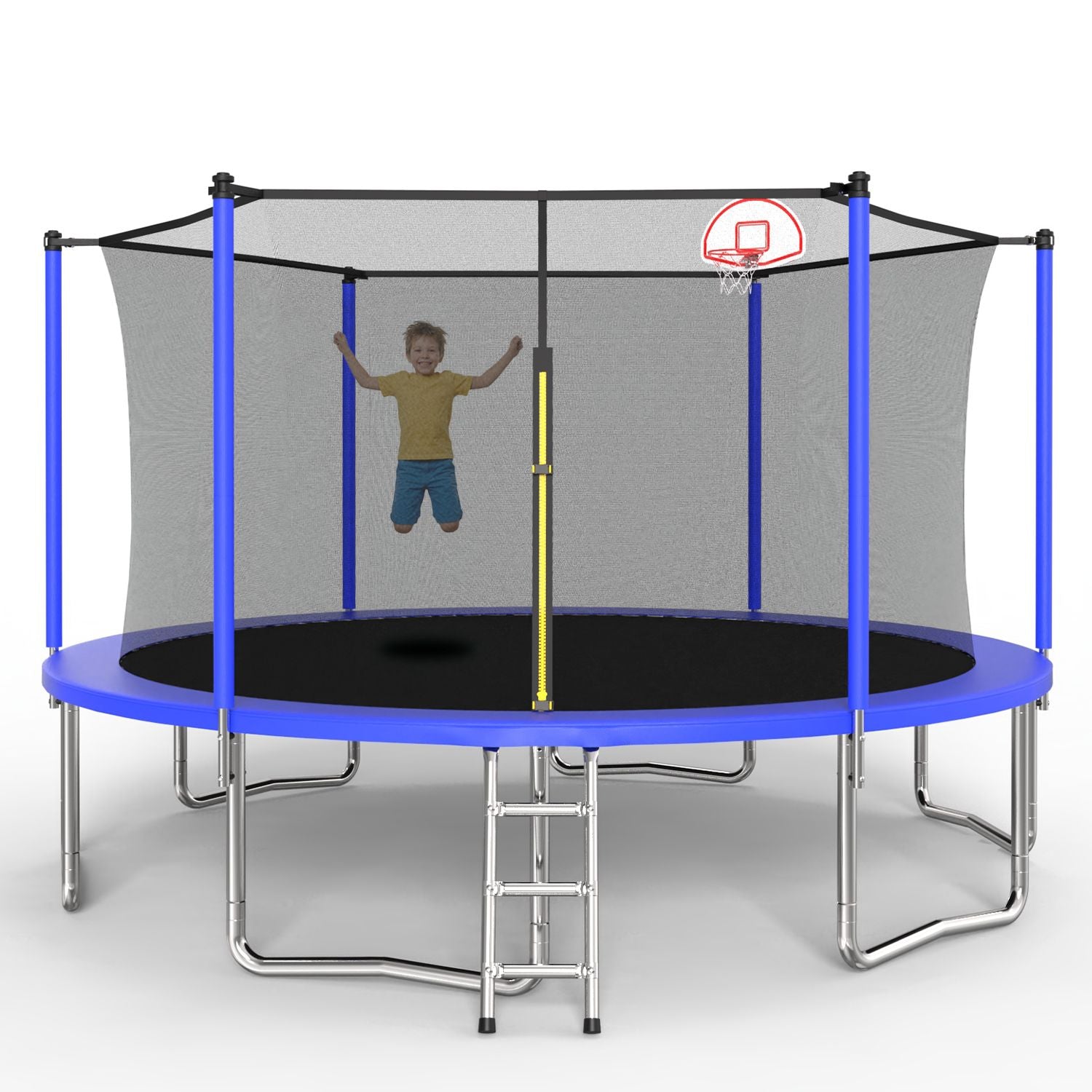 14FT for Kids Children with Safety Enclosure Net Outdoor Backyards Large Recreational Trampoline image 7