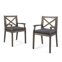 PERLA DINING CHAIR,2PCS with 2 Cushions
