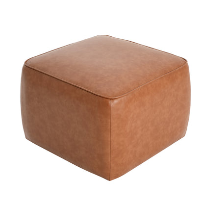 Upholstered Square PU Leather Ottoman,Tan (old sku N757P294261O) image 8