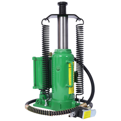 Air Hydraulic Bottle Jack, 12 Ton/24000 LBS All Welded Bottle Jack, 9.8-19.3 inch Lifting Range, Manual Handle and Air Pump, for Car, Pickup, Truck, RV, Auto Repair, Industrial Engineering,Green image 9