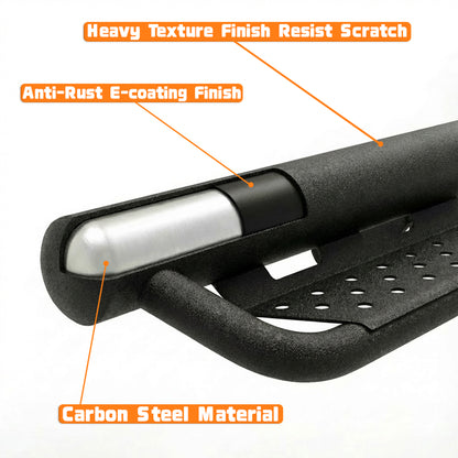 Running Boards Compatible with 2019-2026 Dodge Ram 1500 New Body Crew Cab, 6 inch Two-Stair Side Steps Nerf Bars (Excl 19-26 1500 Classic) image 9