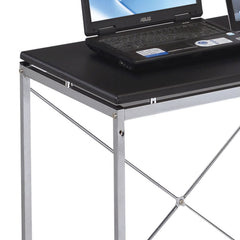 Elvis Black & Chrome Finish Writing Desk W/Shelves