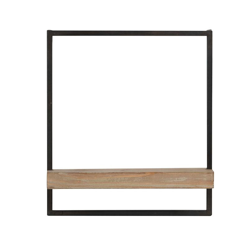 15.7" x 5.9" x 17.7" Iron and Wood Wall Shelf, Wall Hanging Decor, Home Decor Accent image 3