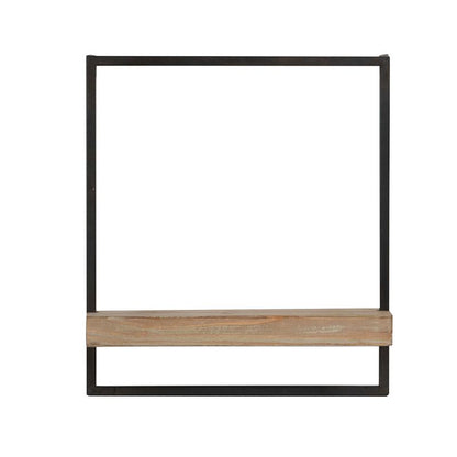 15.7" x 5.9" x 17.7" Iron and Wood Wall Shelf, Wall Hanging Decor, Home Decor Accent image 3