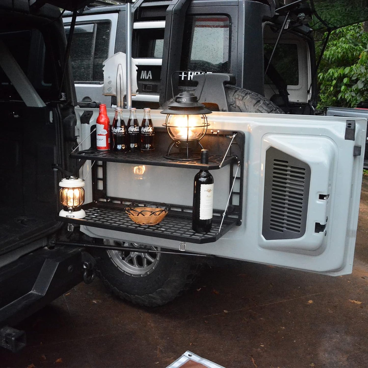 Tailgate Table Rear Foldable Cargo Shelf Aluminum Alloy Storage Shelf MOLLE Panel for Ford Bronco 2021-2026 image 8