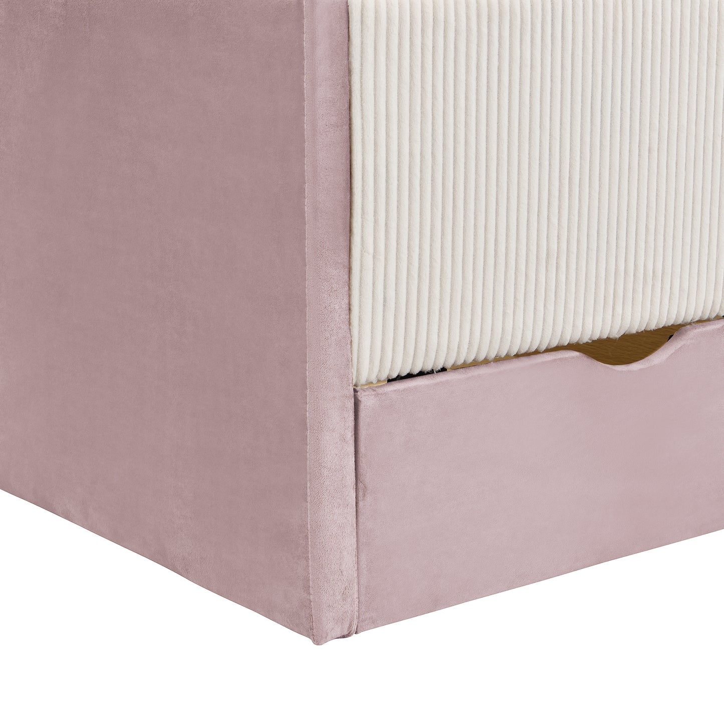 Full Size Upholstered Daybed Frame with 2 Storage Drawers, Pink image 9