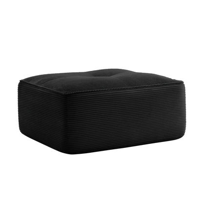 Ottoman Corduroy -Black image 5