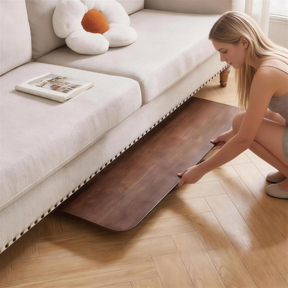 Wooden Coffee Table with Storage Shelf, Mid-Century Rectangular Center Table for Living Room,Walnut Brown image 8
