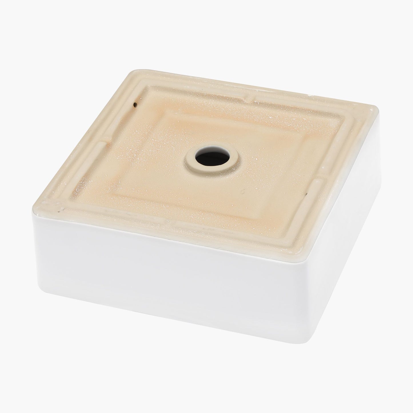 15x15 Inch White Ceramic Square Vessel Bathroom Sink image 5