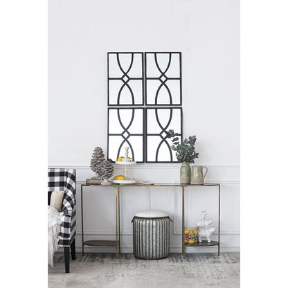 16x23 rectangular wooden wall mirror set of 2 antique black frame vertical orientation