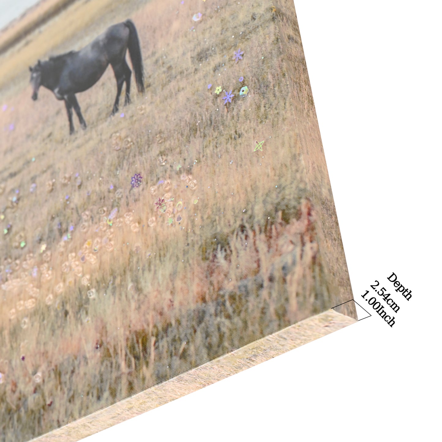 Horse framed wall art decor country western farmhouse wood painting wild horses grassland 36x24 inch image 11