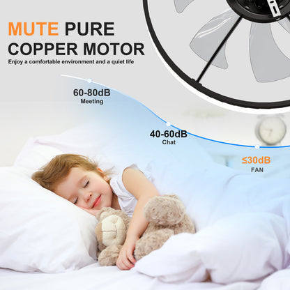 Ultra-Thin BLACK Ceiling Fan Light with Remote & App Control – 23.6'' Modern Flush Mount Fan Lamp, 6 Fan Speeds, Dimmable Brightness, 3000K-6500K Color Temperature for bedroom living room image 3