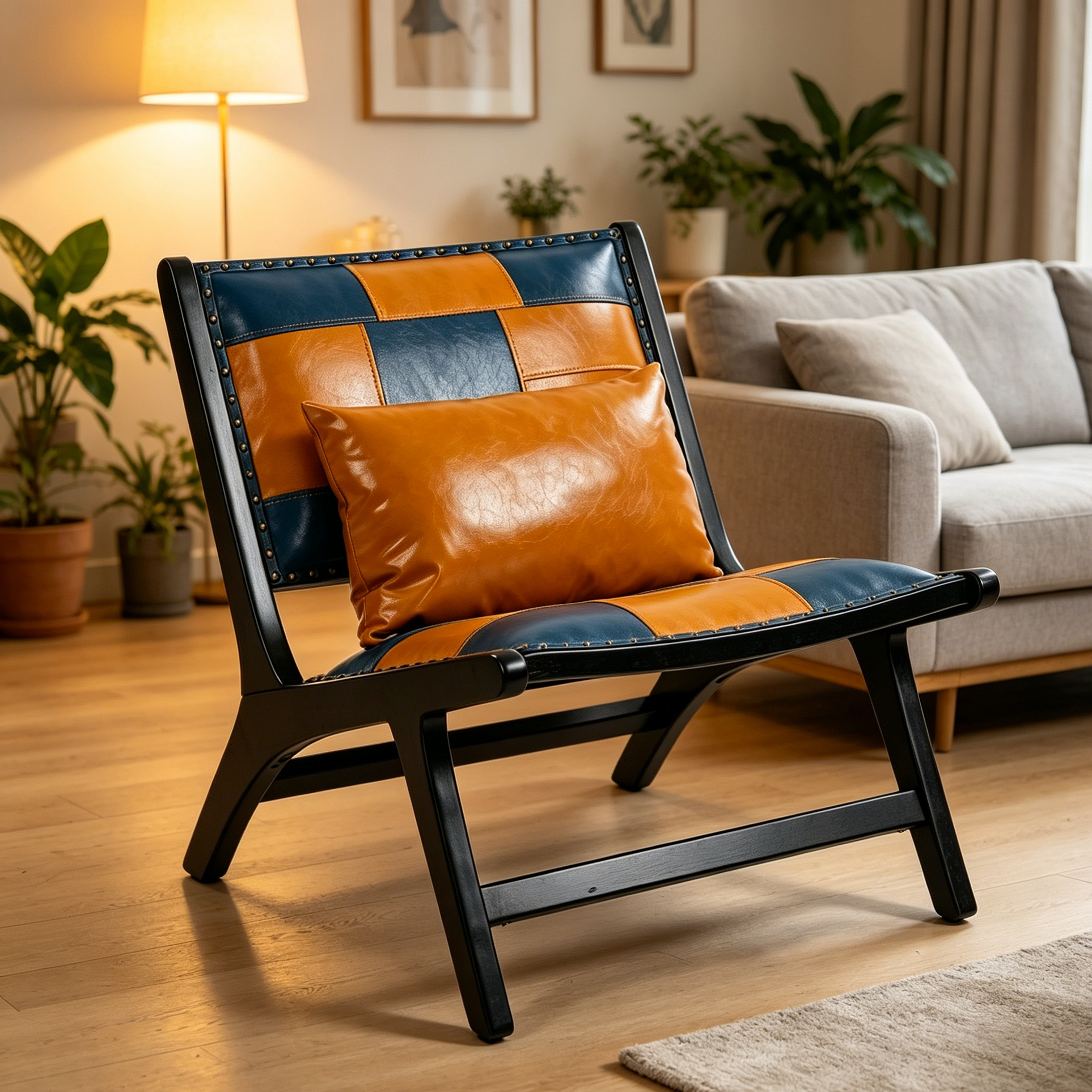 Modern Boho Accent Chairs for Living Room,Mid Century Lounge Chair,Side Chair Indoor image 1