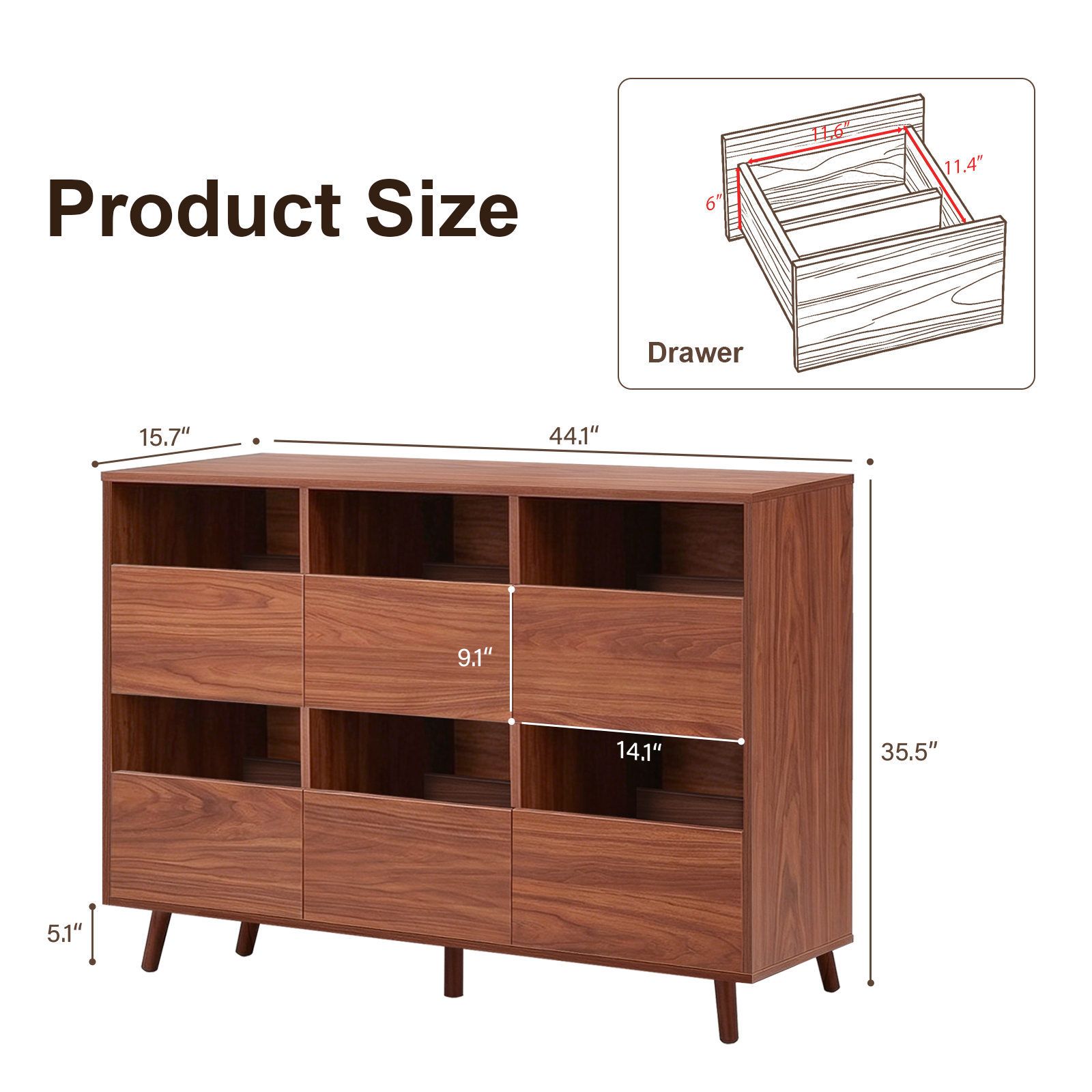 Mid century modern record player cabinet with raised legs