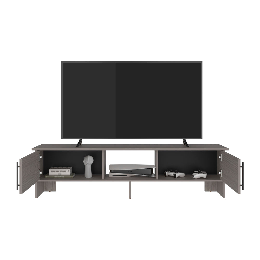 Noe Thornevia 65" Entertainment Stand – Modern TV Console with Open Storage Shelves image 6