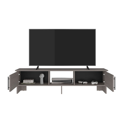 Noe Thornevia 65" Entertainment Stand – Modern TV Console with Open Storage Shelves image 6