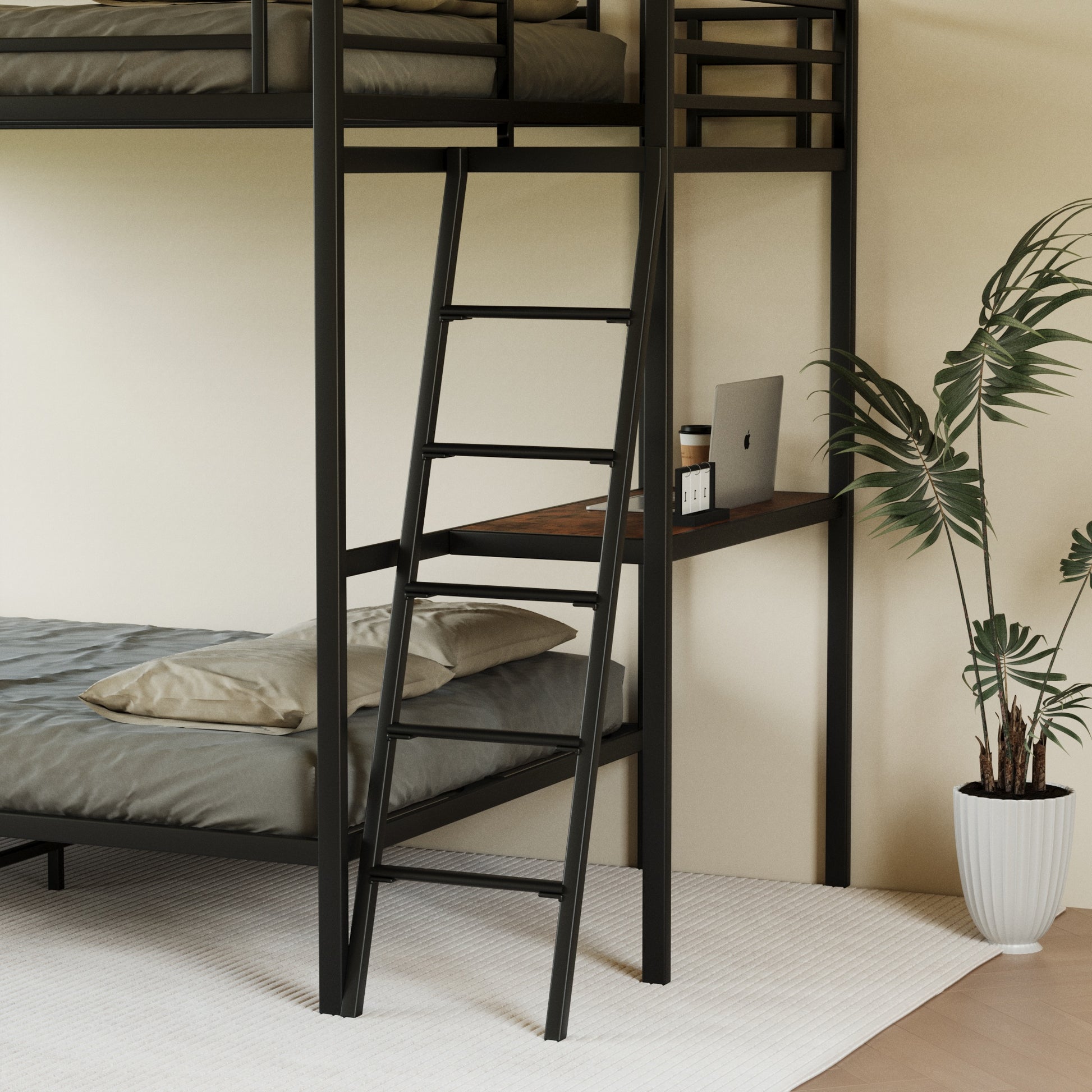 Black full size bunk bed image 6