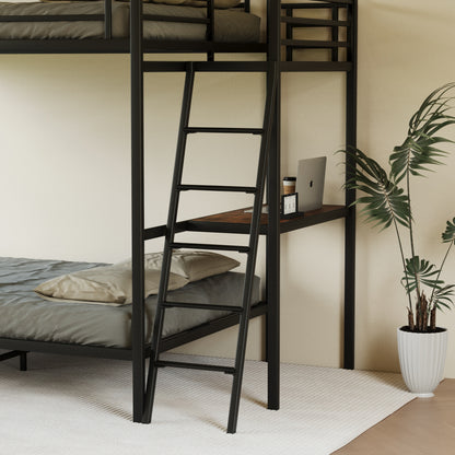 Black full size bunk bed image 6