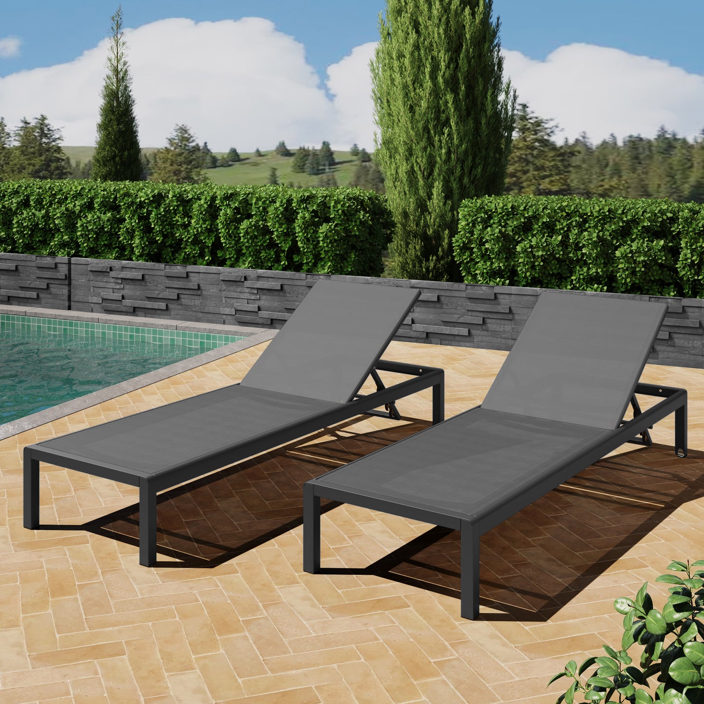 CAPE CORAL KD CHAISE LOUNGE BLK(MP2)(SET OF 2) image 2