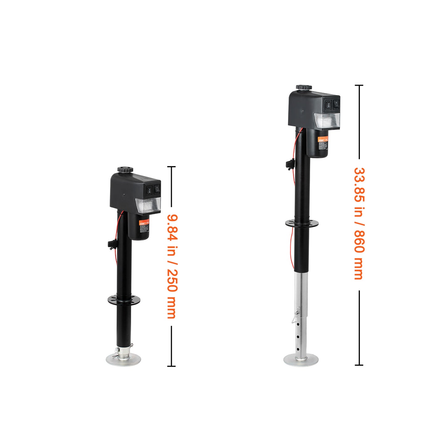 Electric Trailer Jack, Power Tongue Jack Weight Capacity 3500 lbs, 9.84"-33.85" Electric Tongue Jack with Waterproof Cover for Lifting RV Trailer, Horse Trailer, Utility Trailer, Yacht Trailer image 6