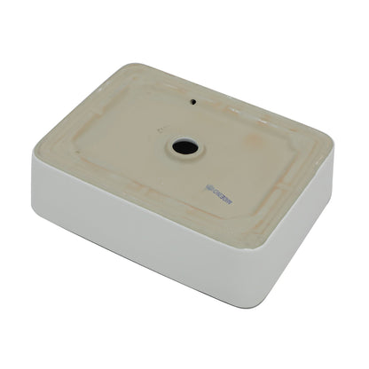 16x12 Inch White Ceramic Rectangular Vessel Bathroom Sink image 10