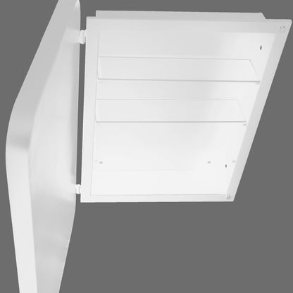 16x24 Inch Recessed White Metal Framed Medicine Cabinet with Mirror and Adjustable Shelves Black Wall Mirror with Storag image 7