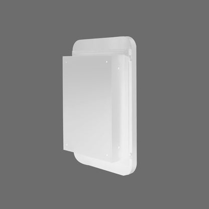 16x24 Inch Recessed White Metal Framed Medicine Cabinet with Mirror and Adjustable Shelves Black Wall Mirror with Storag image 6