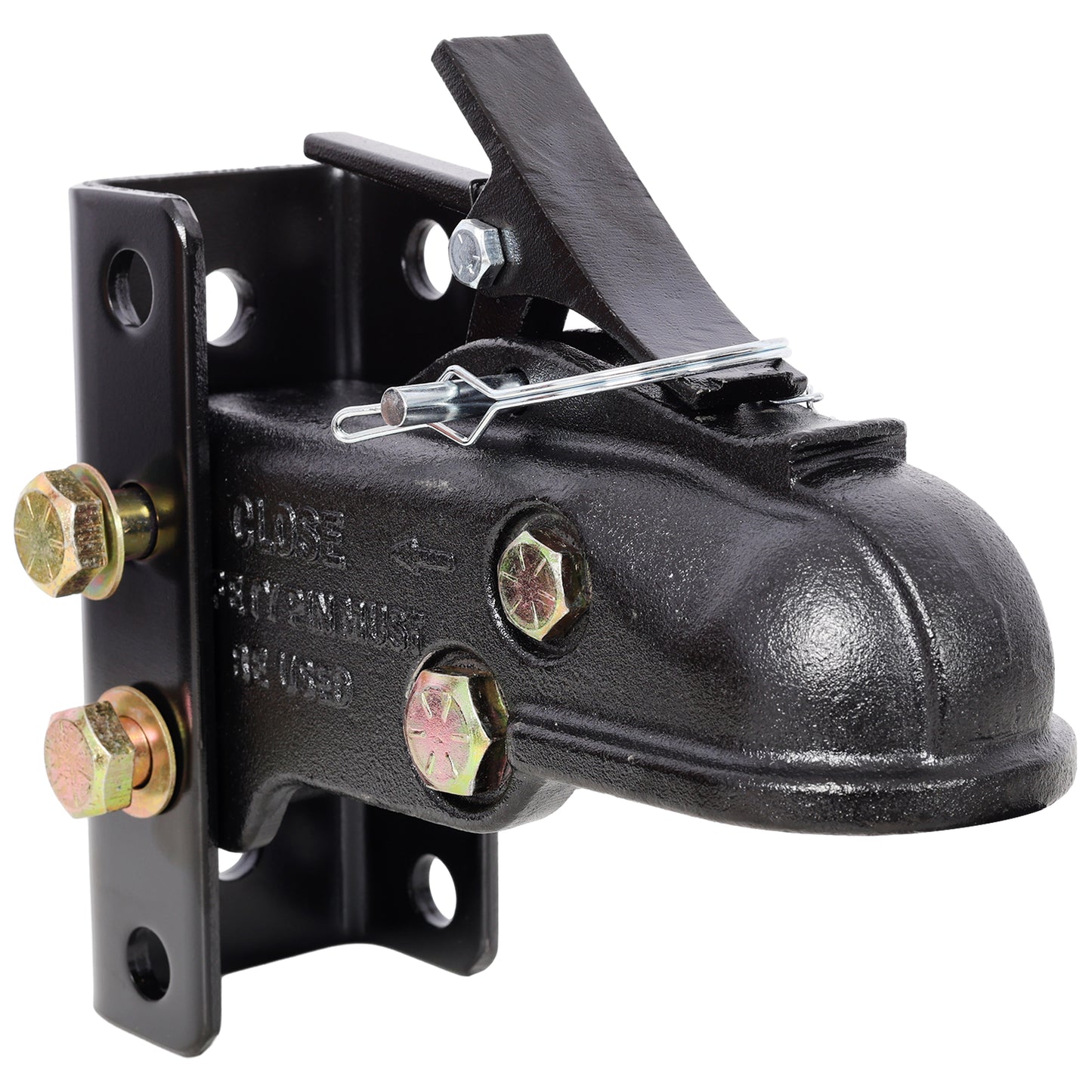 2-5/16 Inch Channel Mount Trailer Coupler, 15000 LBS Heavy Duty Hitch Ball Coupler with 3-Position Adjustable Channel Bracket & Complete Fasteners image 1