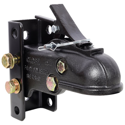 2-5/16 Inch Channel Mount Trailer Coupler, 15000 LBS Heavy Duty Hitch Ball Coupler with 3-Position Adjustable Channel Bracket & Complete Fasteners image 1