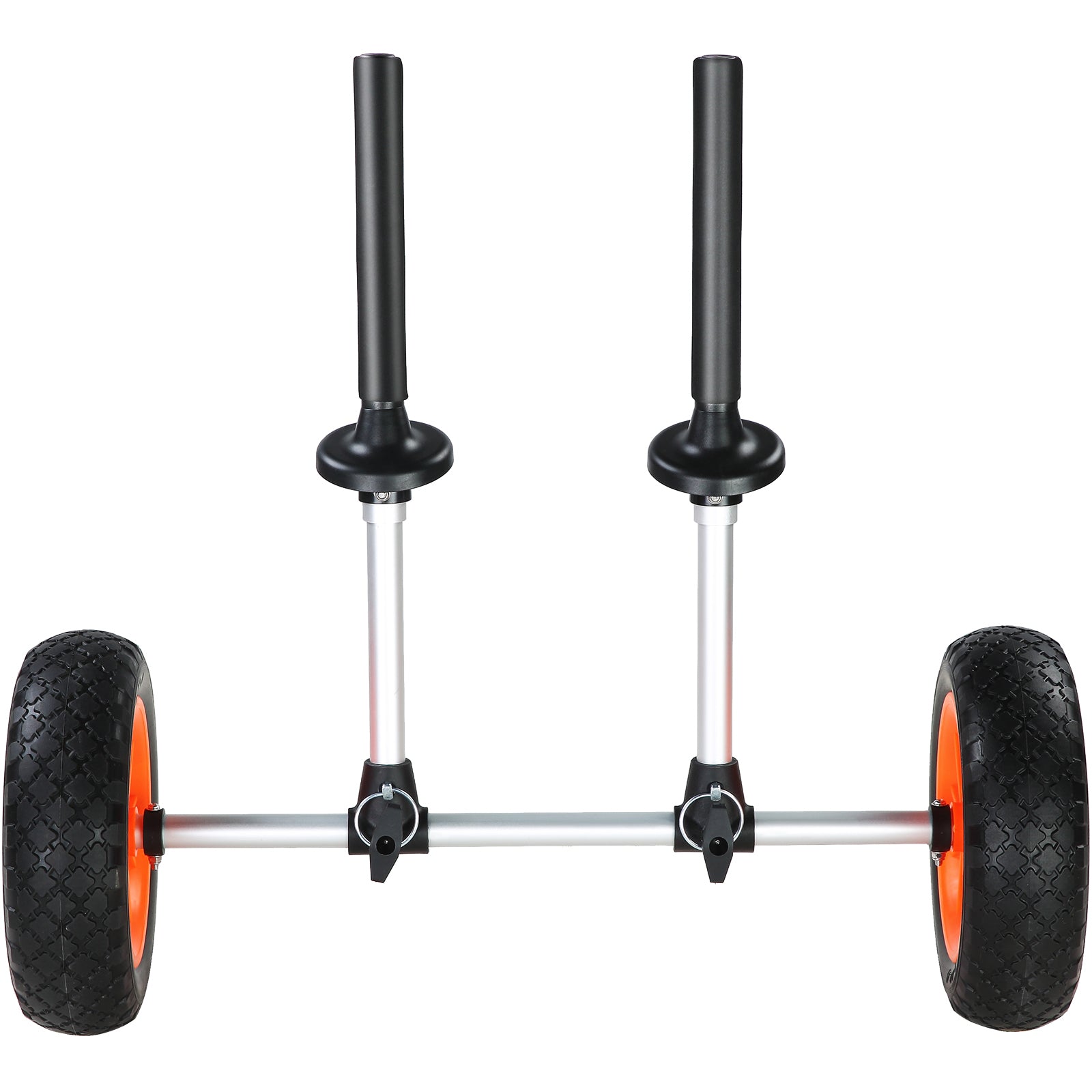 Heavy Duty Kayak Cart, 280lbs Load Capacity, Detachable Canoe Trolley Cart with 10'' Solid Tires, Adjustable Width & Top Foam Protection, for Kayaks with Drain Holes of 2.54cm and Above image 1