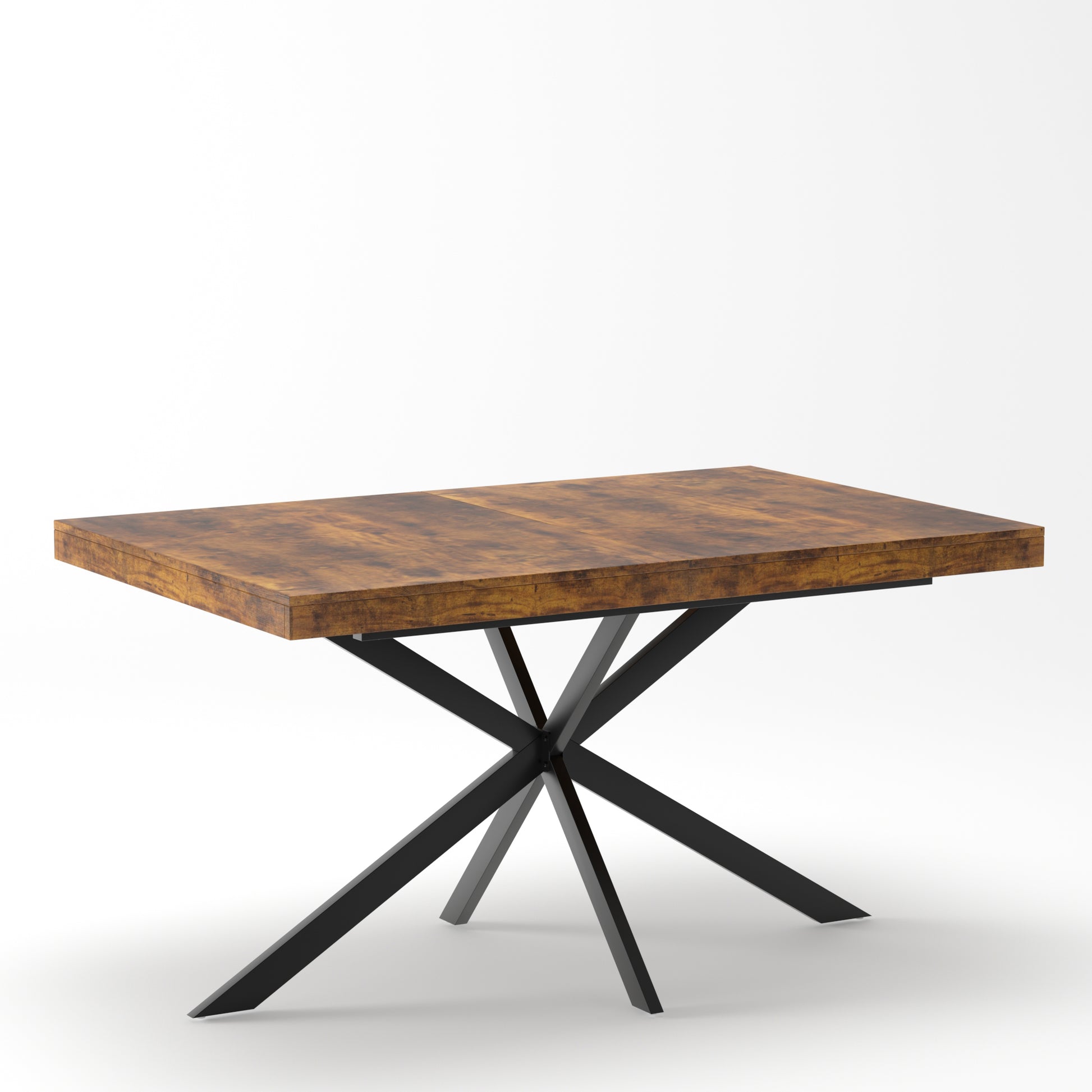 55.11"-70.86"Retro Rectangular Stretch Dining Table, Antique Wood Top And Same Color Relief Plate,With Storage Box,Suitable for dining rooms, kitchens, and living rooms, Brown image 10