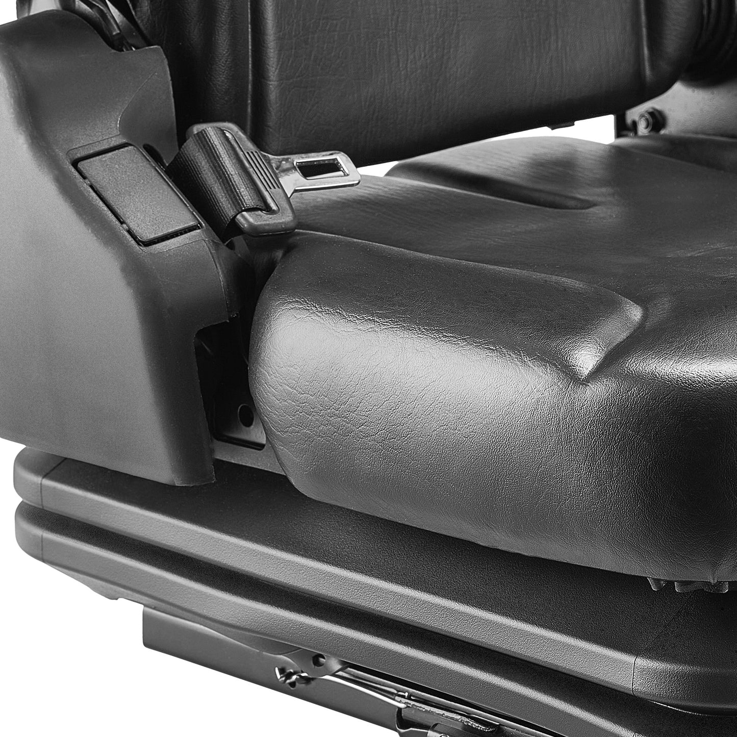 Forklift Seat Fold Down Tractor Suspension Seat Adjustable Back & Headrest image 3
