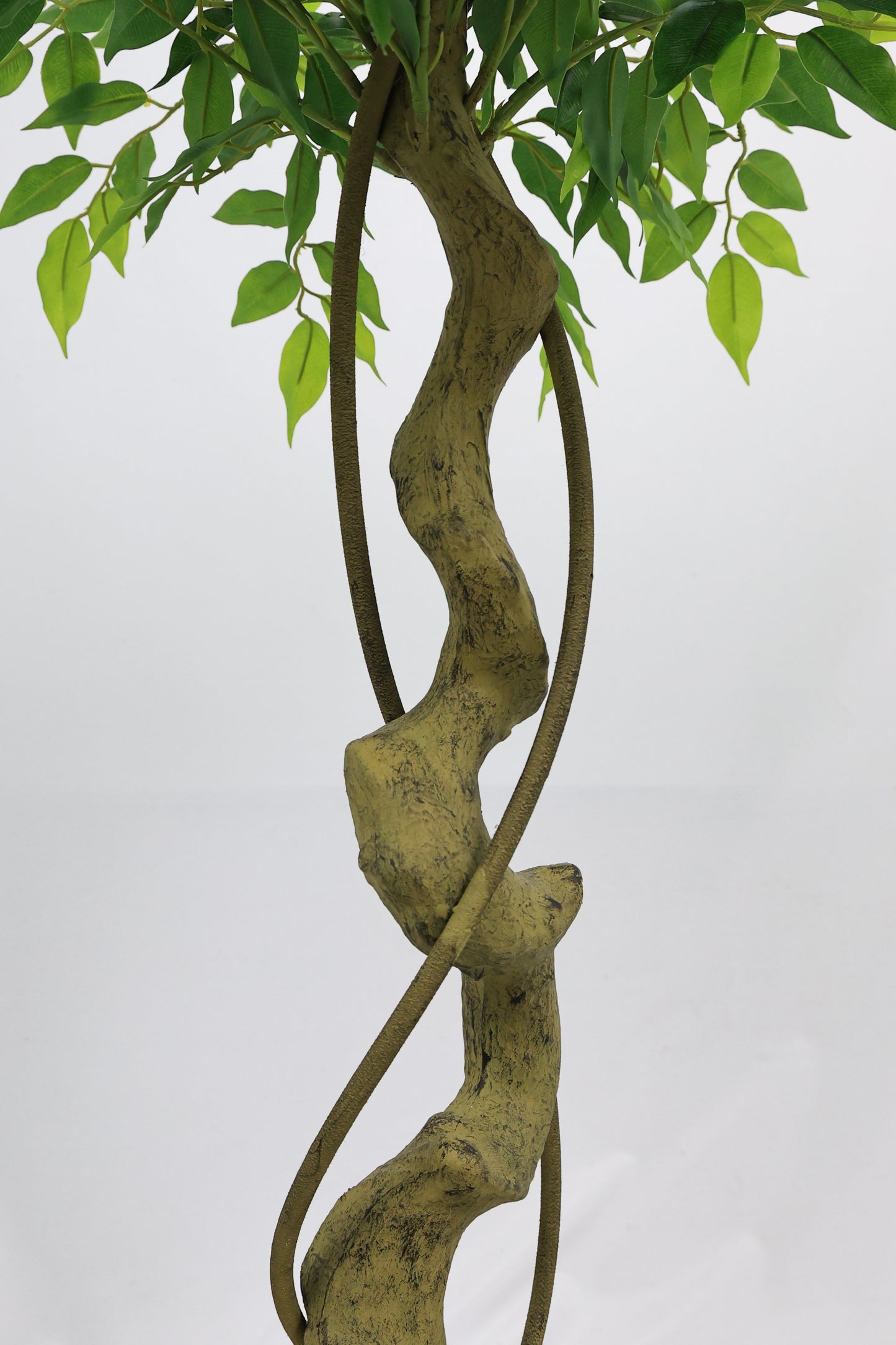 5.2FT Artificial Ficus Tree, Lifelike Faux Banyan Tree with Pot for Home, Office Patio Decor, 1pc/set image 3