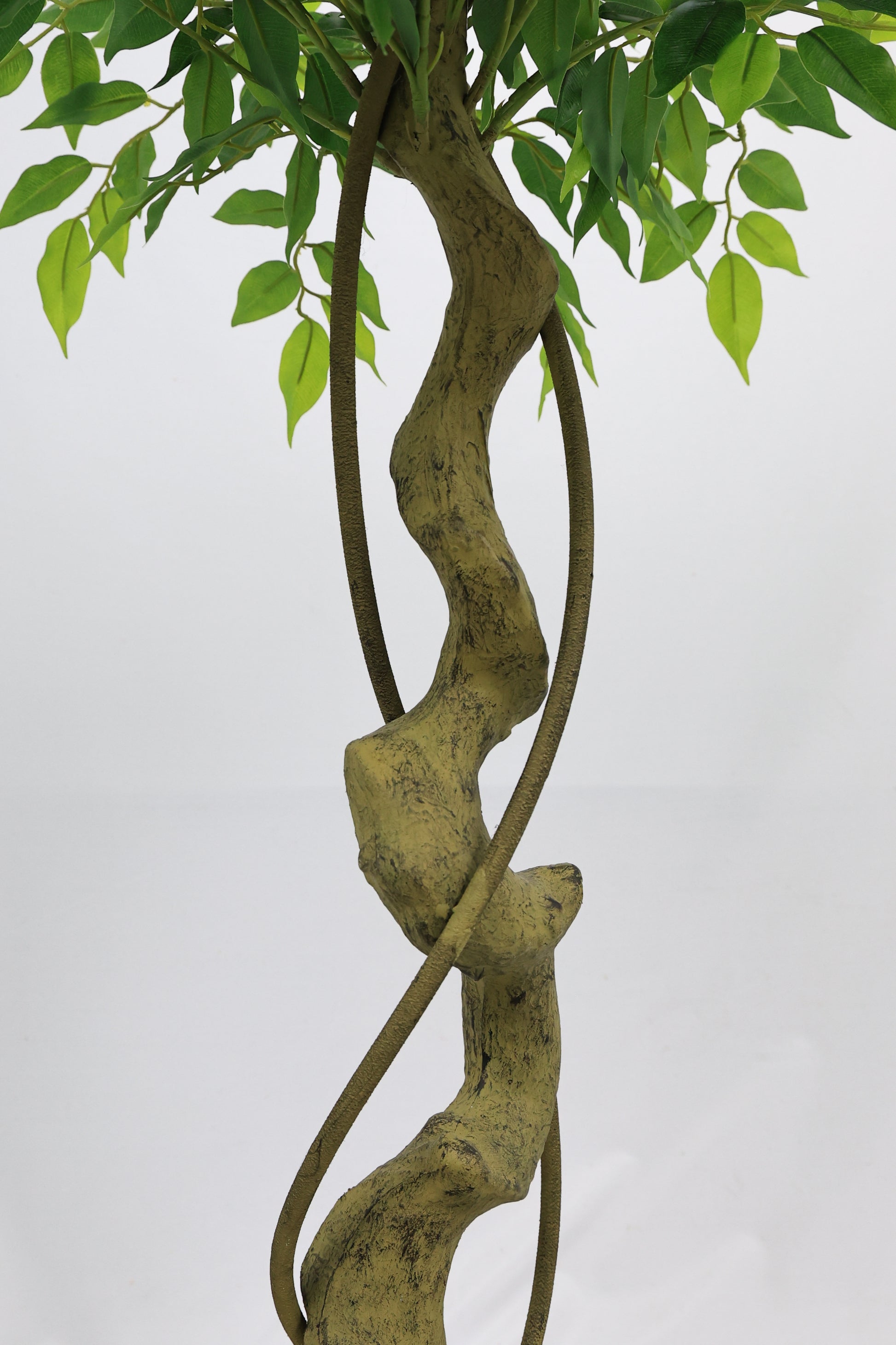 5.2FT Artificial Ficus Tree, Lifelike Faux Banyan Tree with Pot for Home, Office Patio Decor, 1pc/set image 3