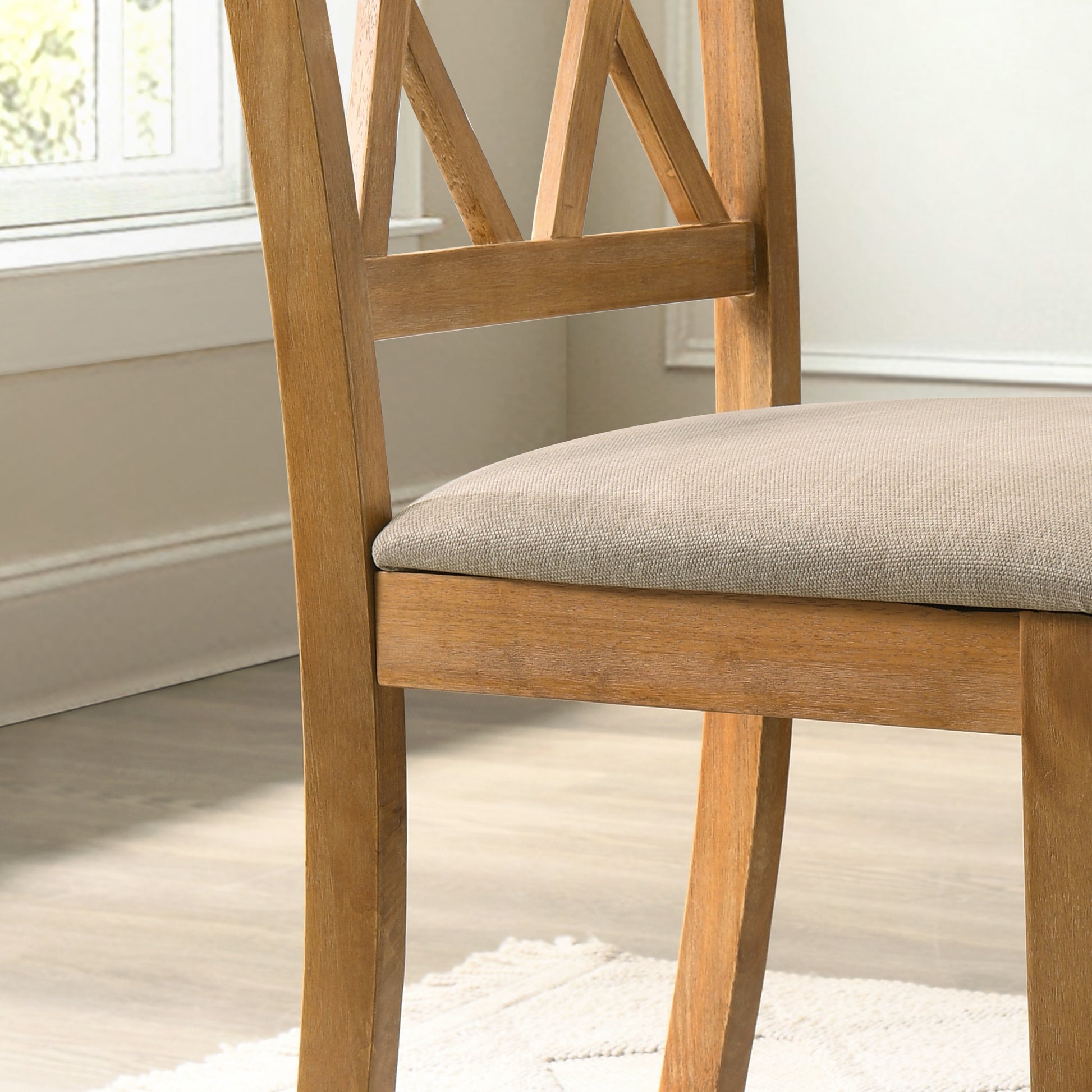 Windvale Fabric Upholstered Dining Chair Set of 2 image 4