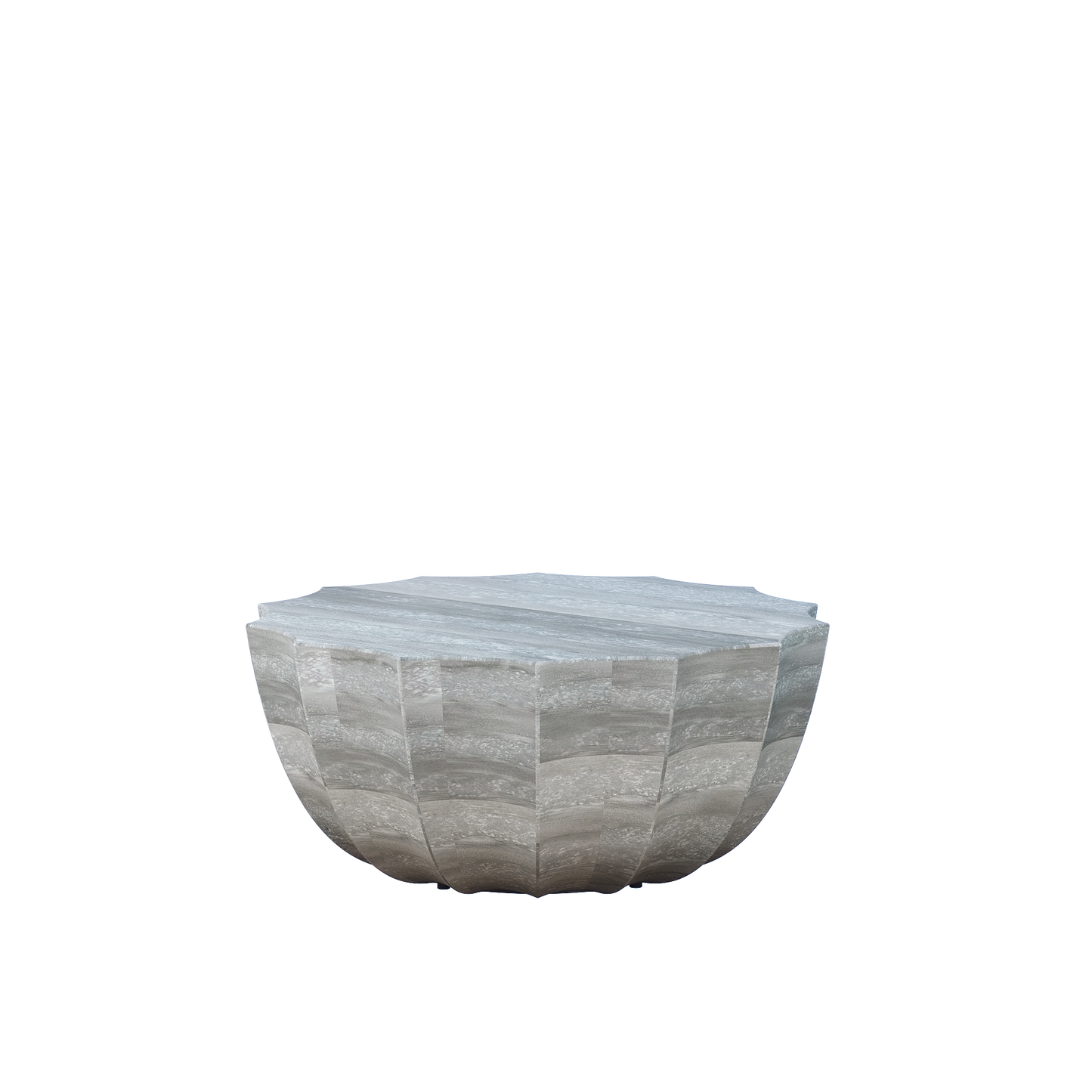 35.43" Modern Outdoor and Indoor Waterproof Coffee Table, Durable MgO Cement Design, Suitable for Terraces, Gardens, Backyards and Living Rooms (Marble white) image 8