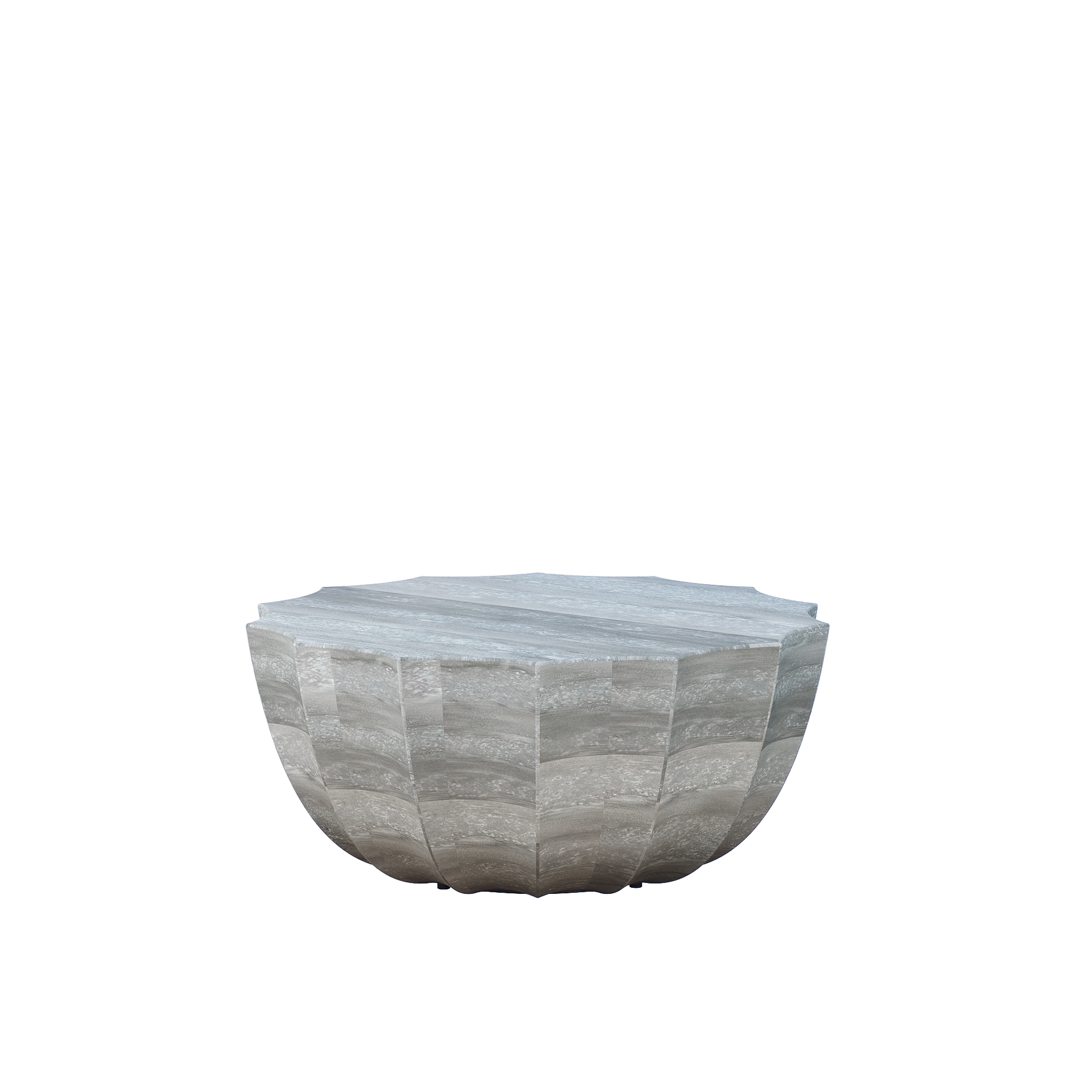 35.43" Modern Outdoor and Indoor Waterproof Coffee Table, Durable MgO Cement Design, Suitable for Terraces, Gardens, Backyards and Living Rooms (Marble white) image 8