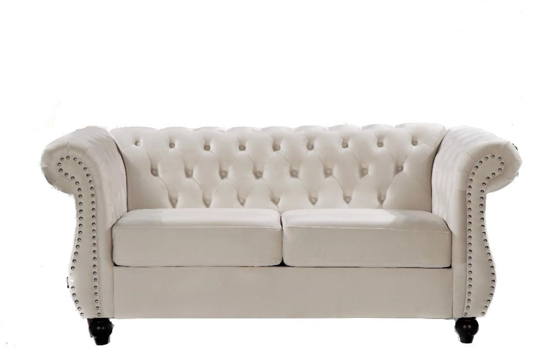 Chesterfield Crushed Velvet Accent Chair, Button Tufted Single Sofa Chair with Rolled Arms, Wood Tapered Legs, High Density Foam Spring Support, Comes with Matching Bolster image 4
