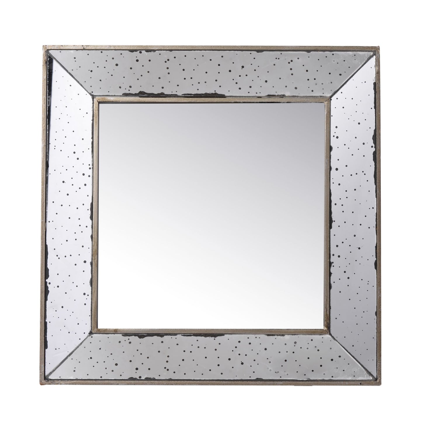 18x18 Distressed Silver Square Accent Mirror - In Entryway