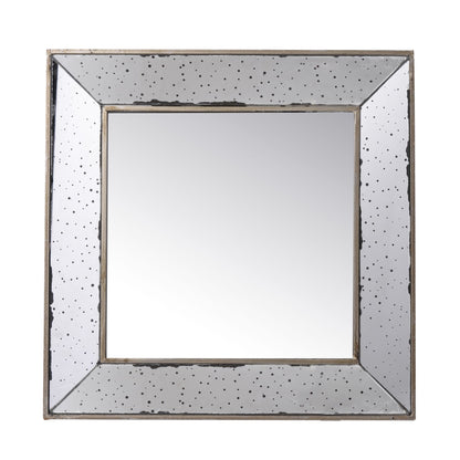 18x18 Distressed Silver Square Accent Mirror - In Entryway