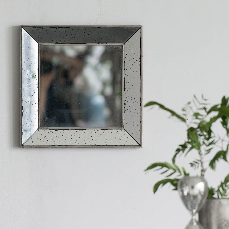 18x18 Distressed Silver Square Accent Mirror - Packaging